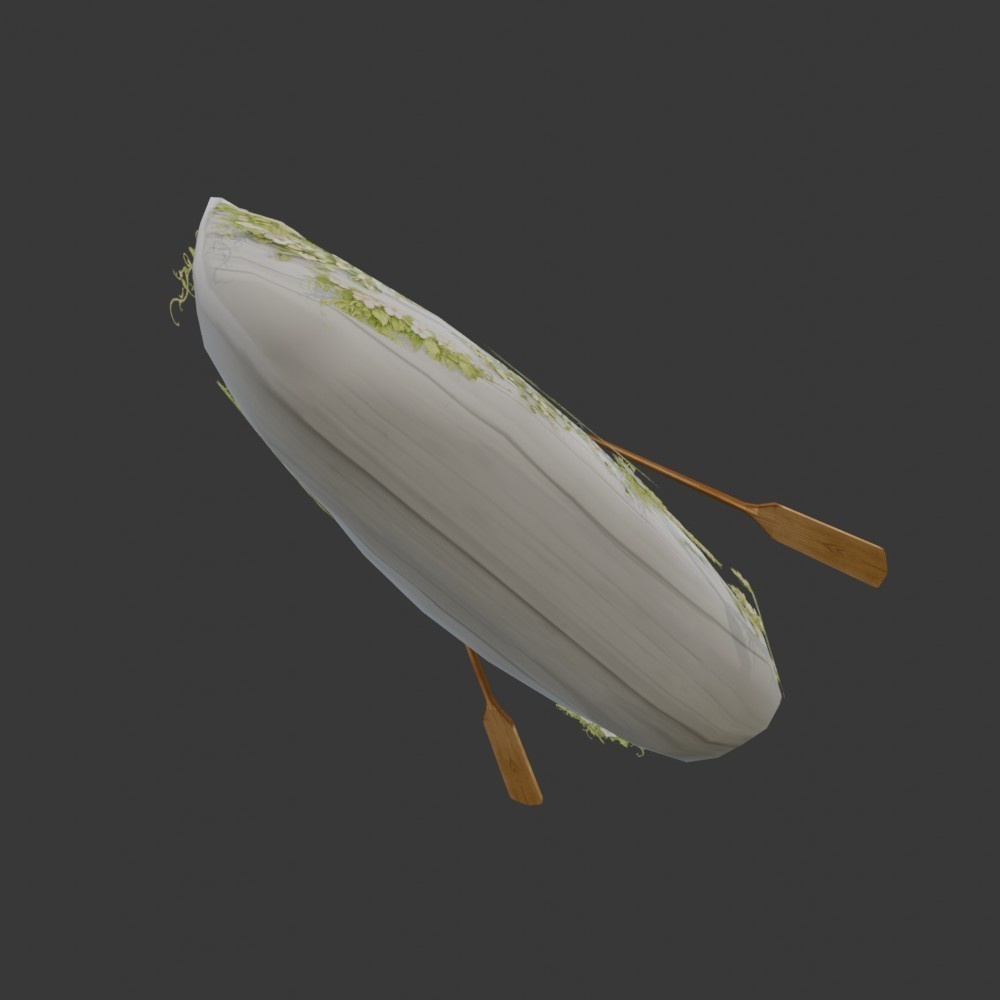 【3D小道具】メルヘンボート(ローポリ)