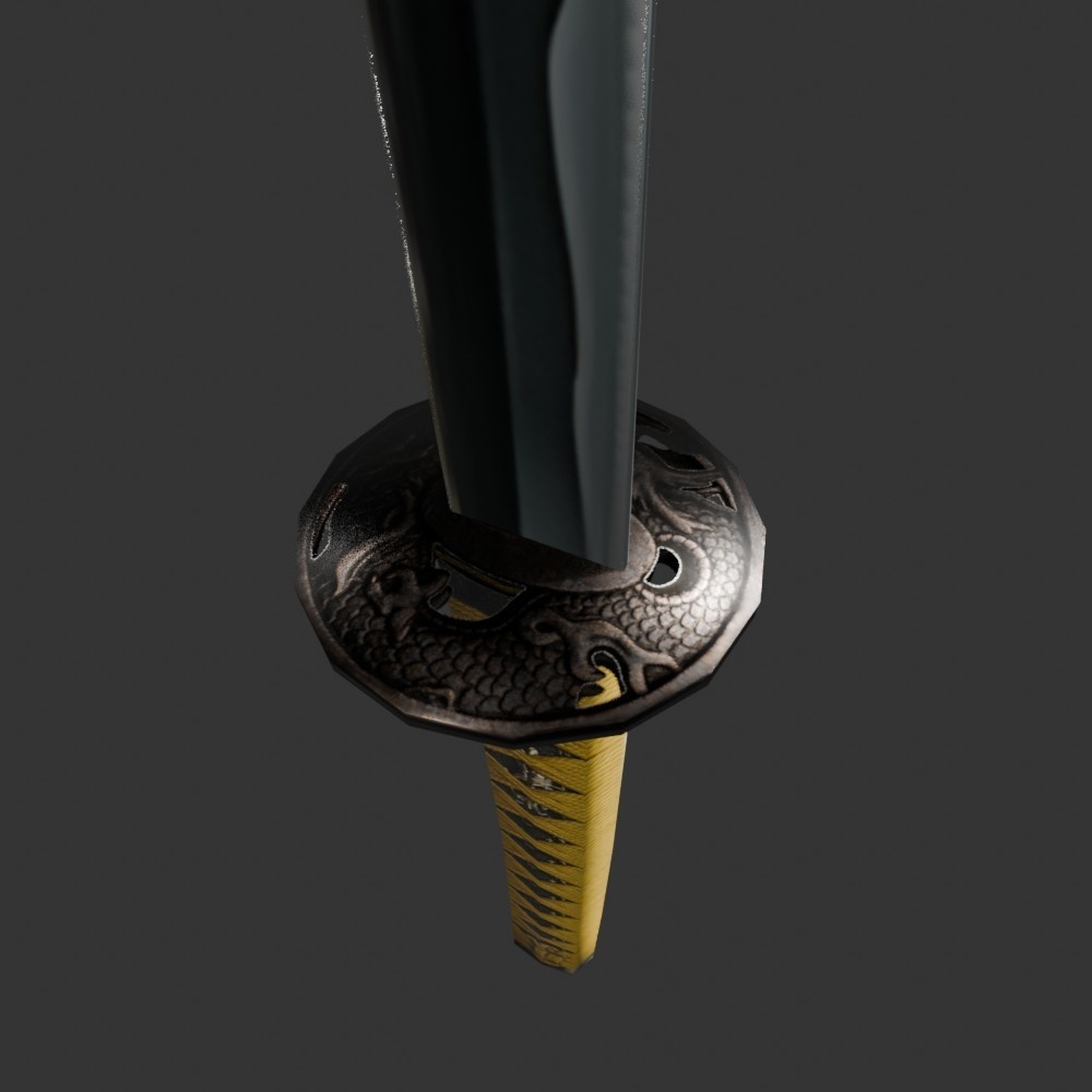 【3D小道具】名刀 虎徹(ローポリ)