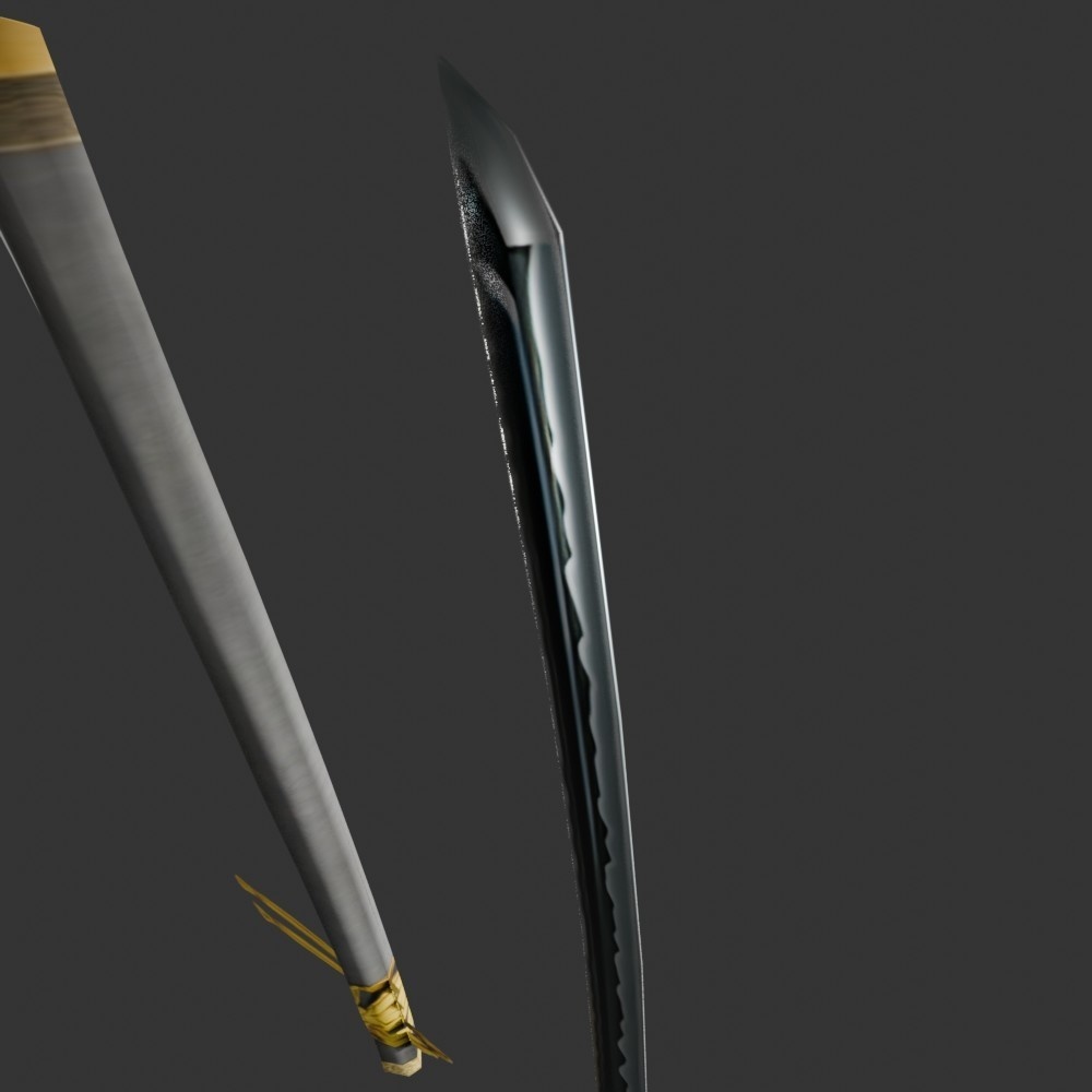 【3D小道具】名刀 虎徹(ローポリ)