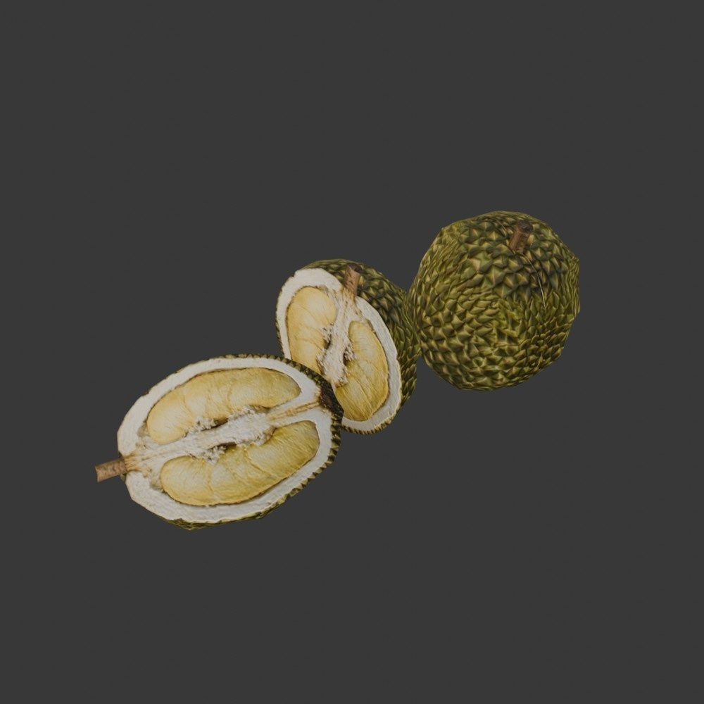 【3D小道具】ドリアン(ローポリ)