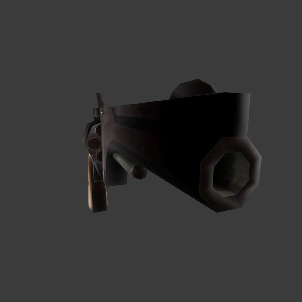 【3D小道具】坂本龍馬の銃 S&W Model 2 Army(ローポリ)