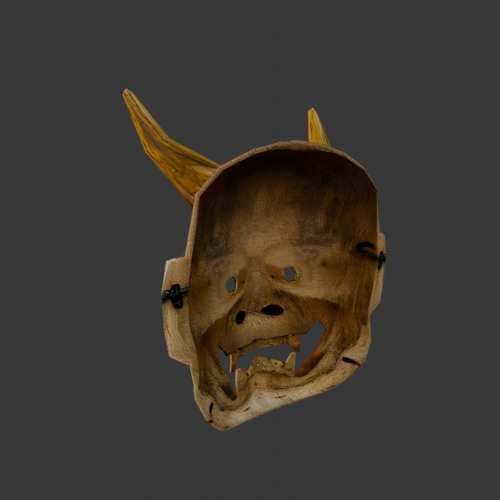 【3D小道具】般若(ローポリ)