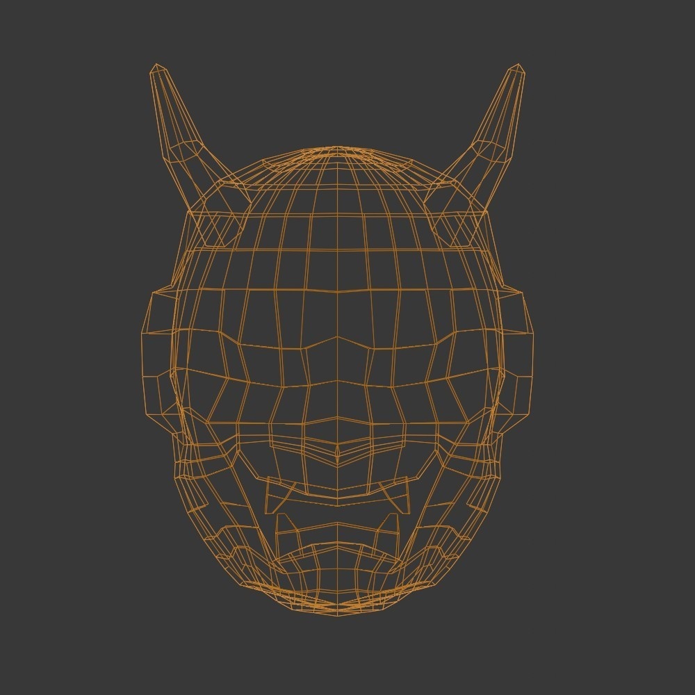 【3D小道具】般若(ローポリ)