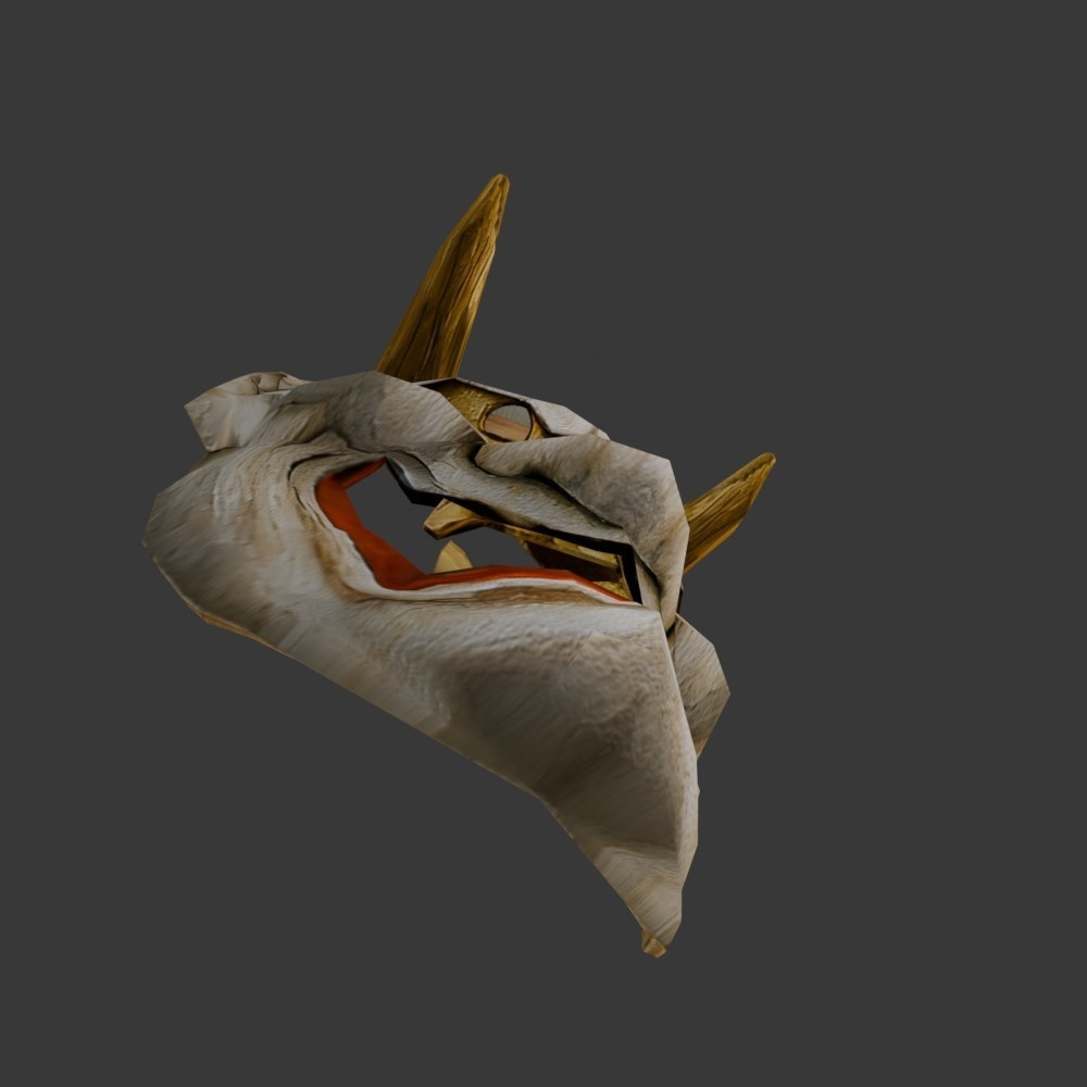 【3D小道具】般若(ローポリ)