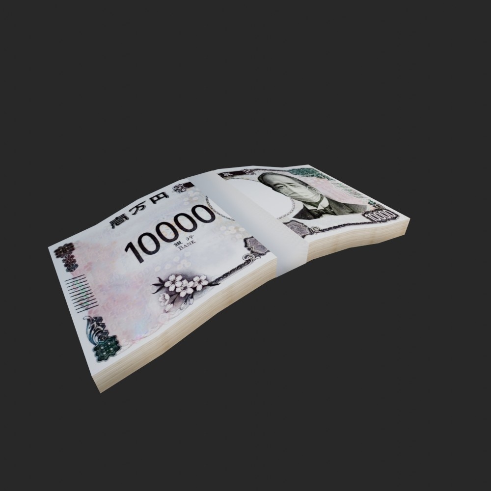 【3D小道具】現物支給100万円(ローポリ)