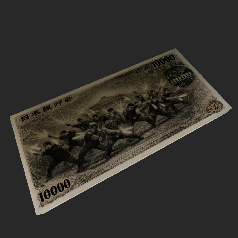 【3D小道具】現物支給100万円(ローポリ)