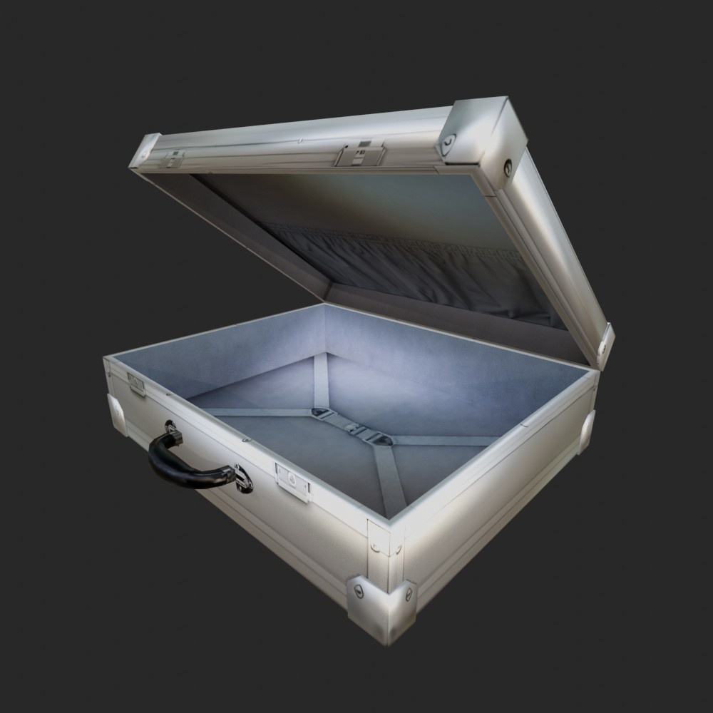 【3D小道具】アタッシュケース(ローポリ)