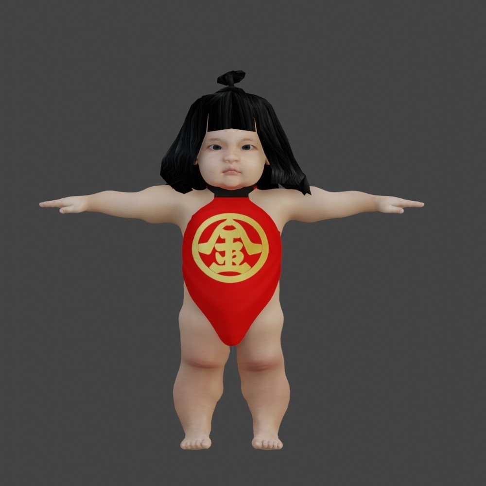 【3Dキャラクター】金太郎 四歳