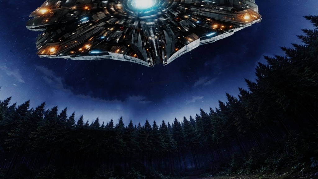 【ワールド・環境】宇宙船が浮かぶ森 SKYBOXテクスチャ