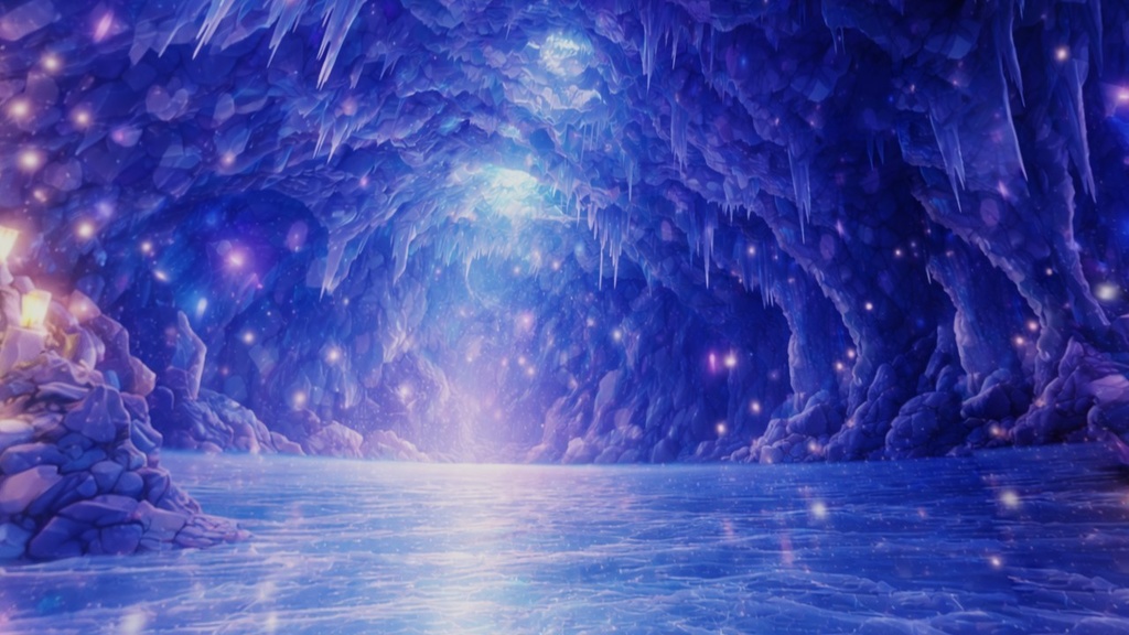 【ワールド・環境】月光にほどける氷の洞窟 SKYBOXテクスチャ