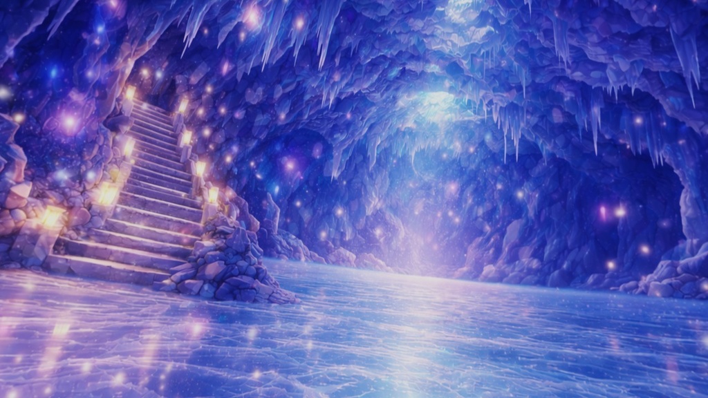 【ワールド・環境】月光にほどける氷の洞窟 SKYBOXテクスチャ