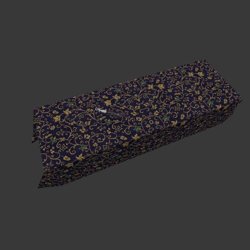 【3D小道具】日本の棺桶(ローポリ)