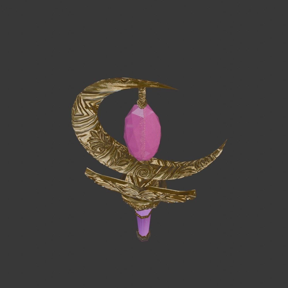 【3D小道具】魔法少女ロッド(ローポリ)