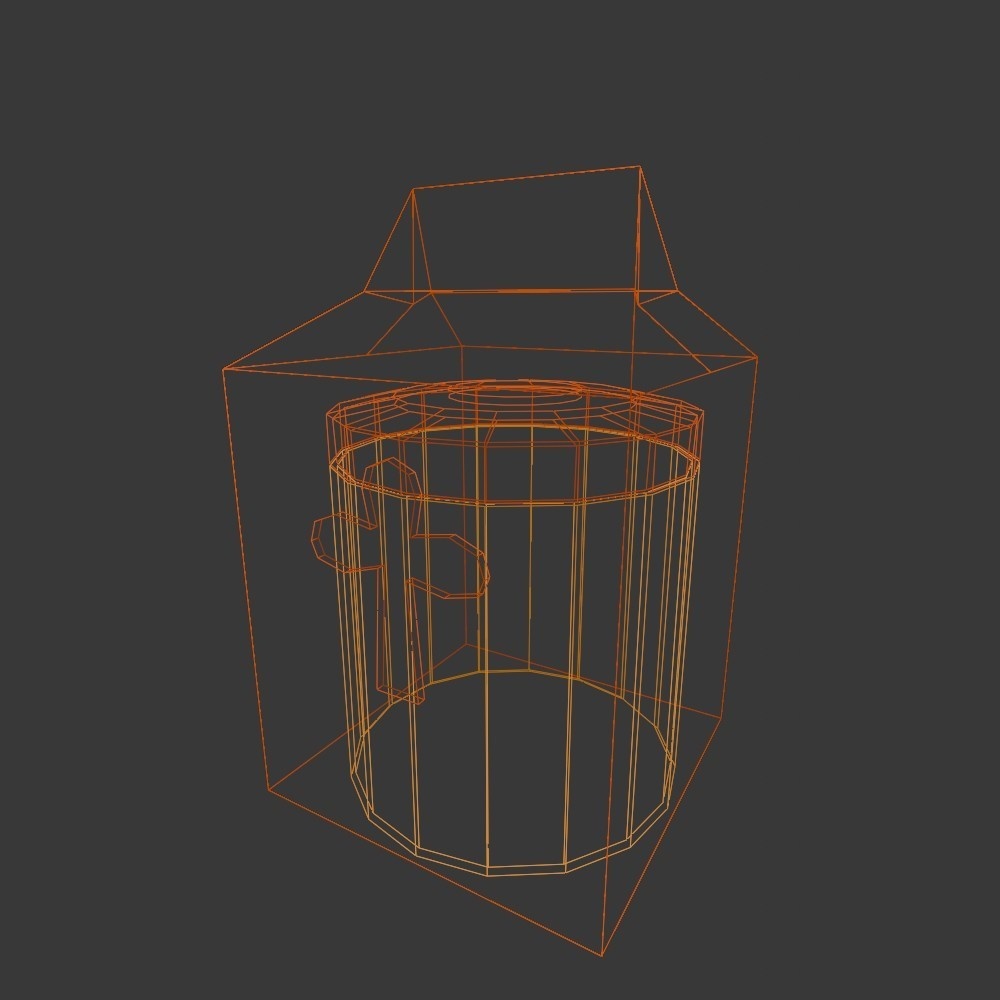 【3D小道具】骨壺と桐箱 スタンダードタイプ(ローポリ)