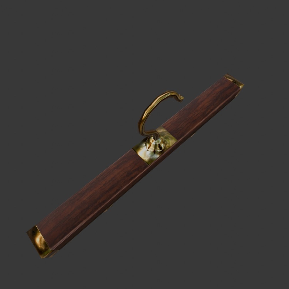 【3D小道具】ズボンより高価なスラックスハンガー(ローポリ)