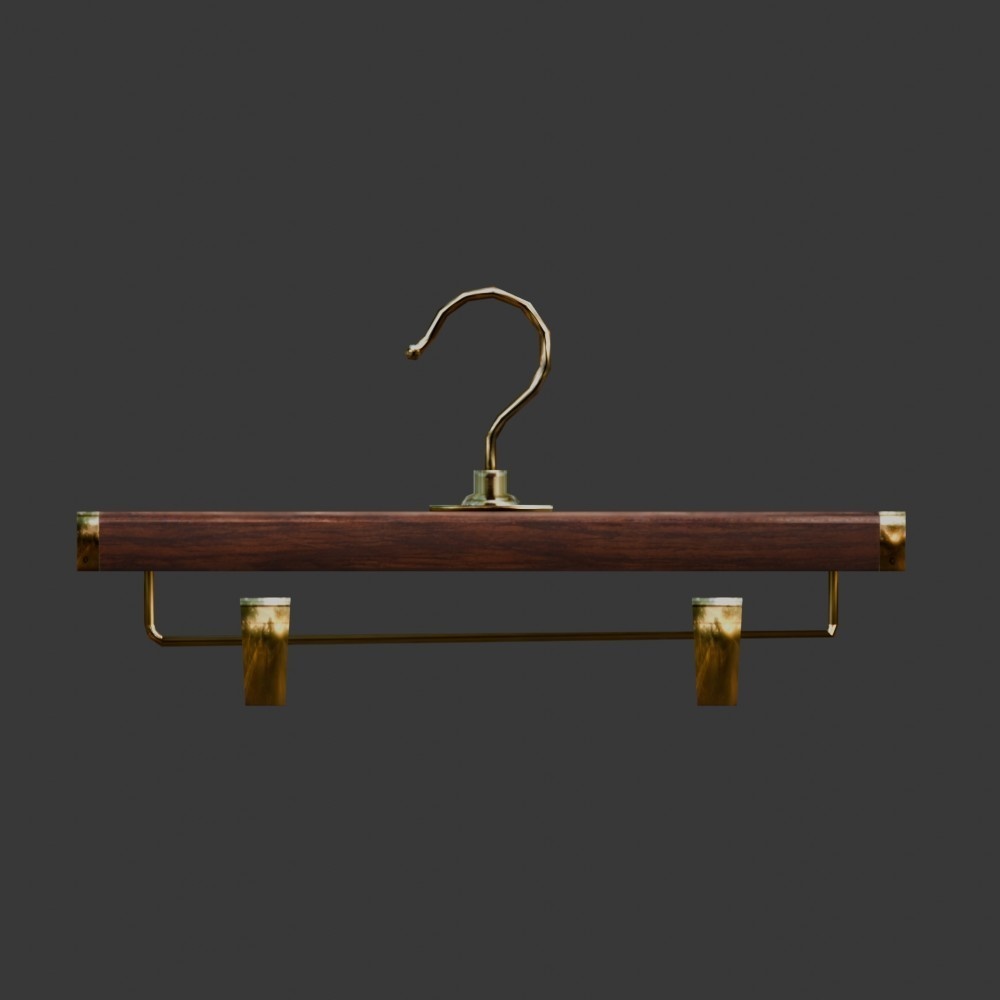 【3D小道具】ズボンより高価なスラックスハンガー(ローポリ)