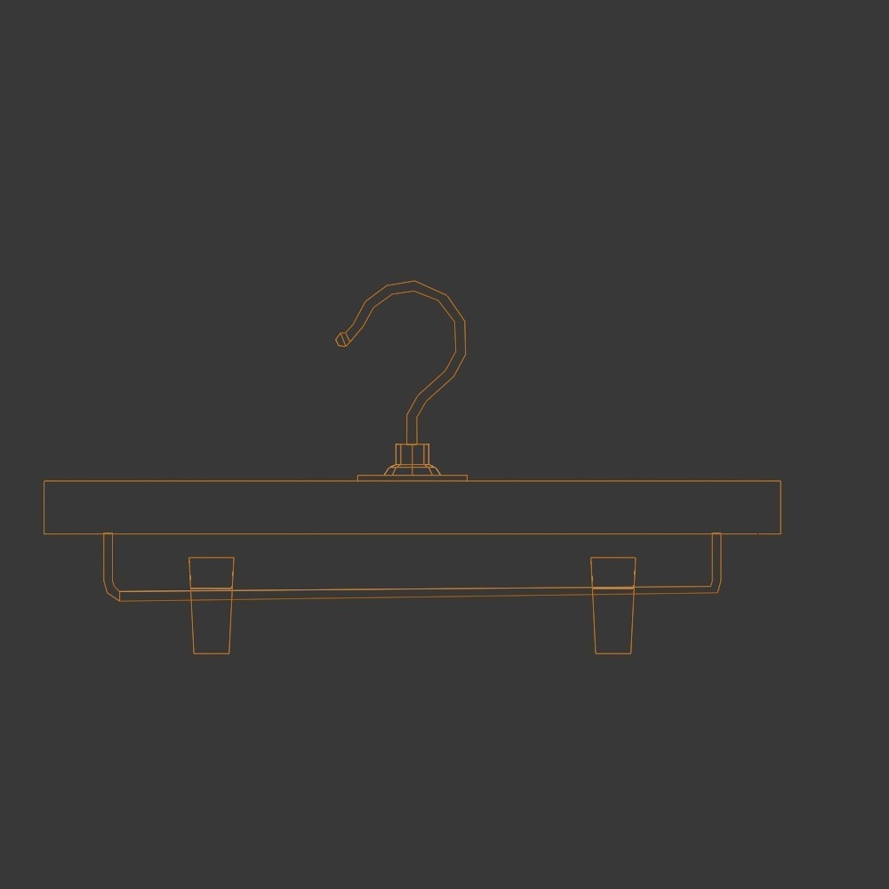 【3D小道具】ズボンより高価なスラックスハンガー(ローポリ)