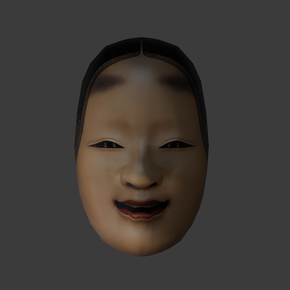 【3D小道具】能面(ローポリ)