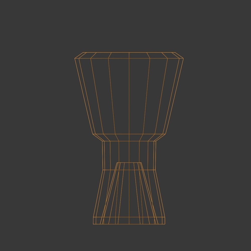 【3D小道具】ジャンベ(ローポリ)