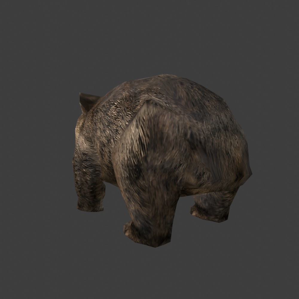 【3Dキャラクター】ウォンバット(ローポリ)