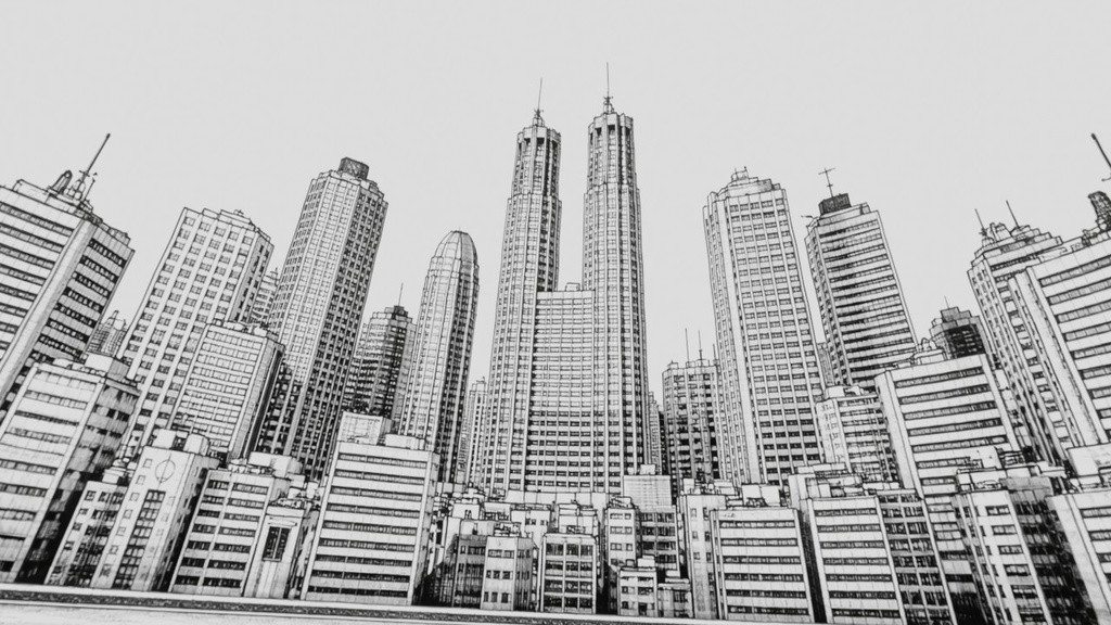 【ワールド・環境】劇画　東京 SKYBOXテクスチャ