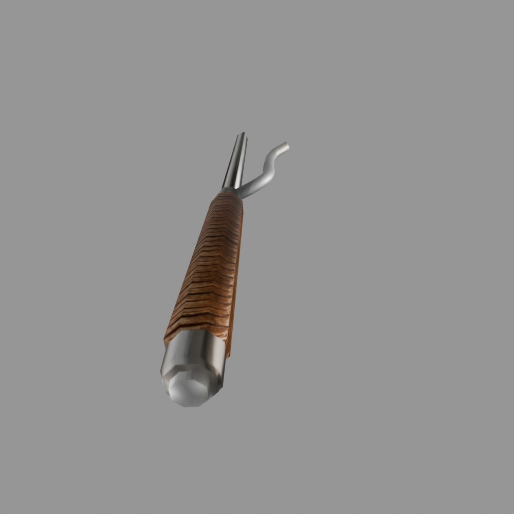 【3D小道具】十手(ローポリ)