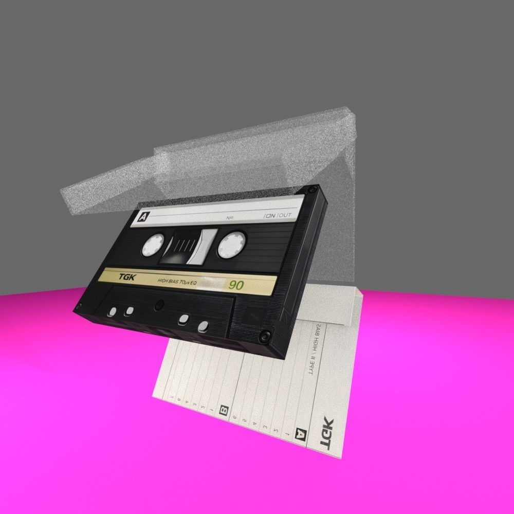 【3D小道具】実家のエモいカセットテープ(ローポリ)