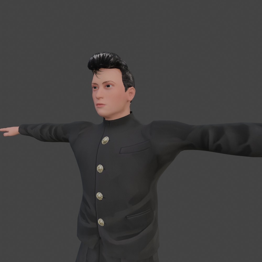 【3Dキャラクター】昭和熱血硬派ヤンキー　ララバイ君