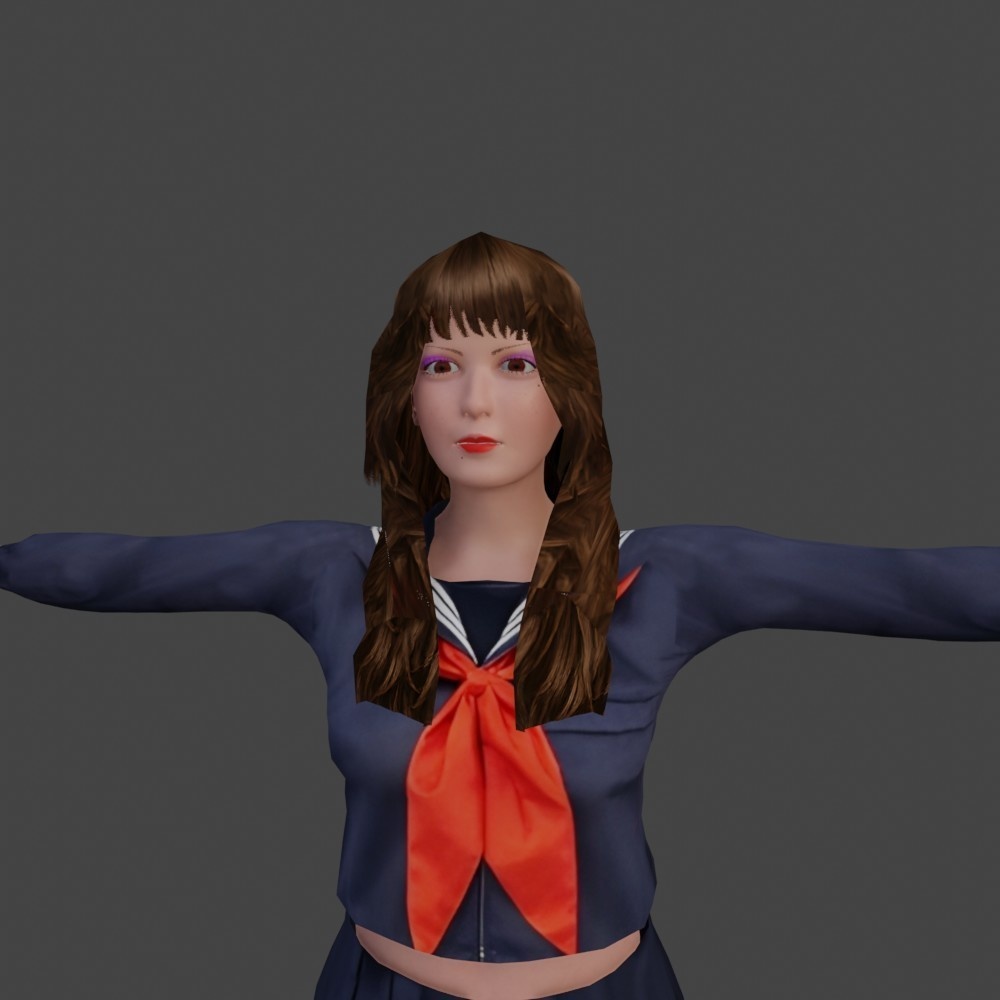 【3Dキャラクター】昭和のスケバン　やす子