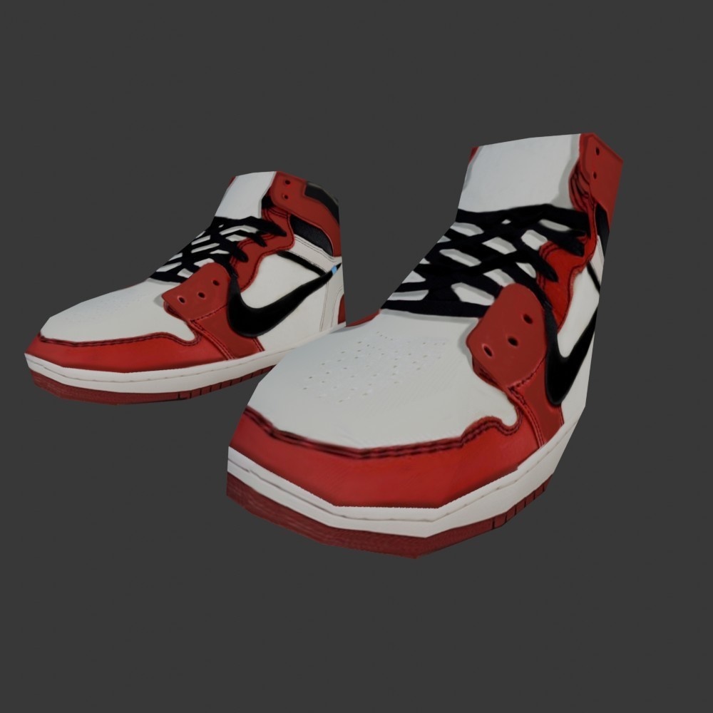 【3D小道具】スニーカー(ローポリ)