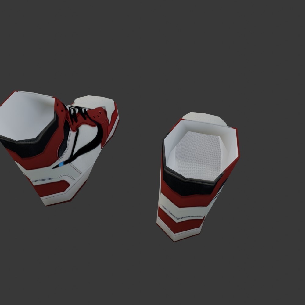 【3D小道具】スニーカー(ローポリ)