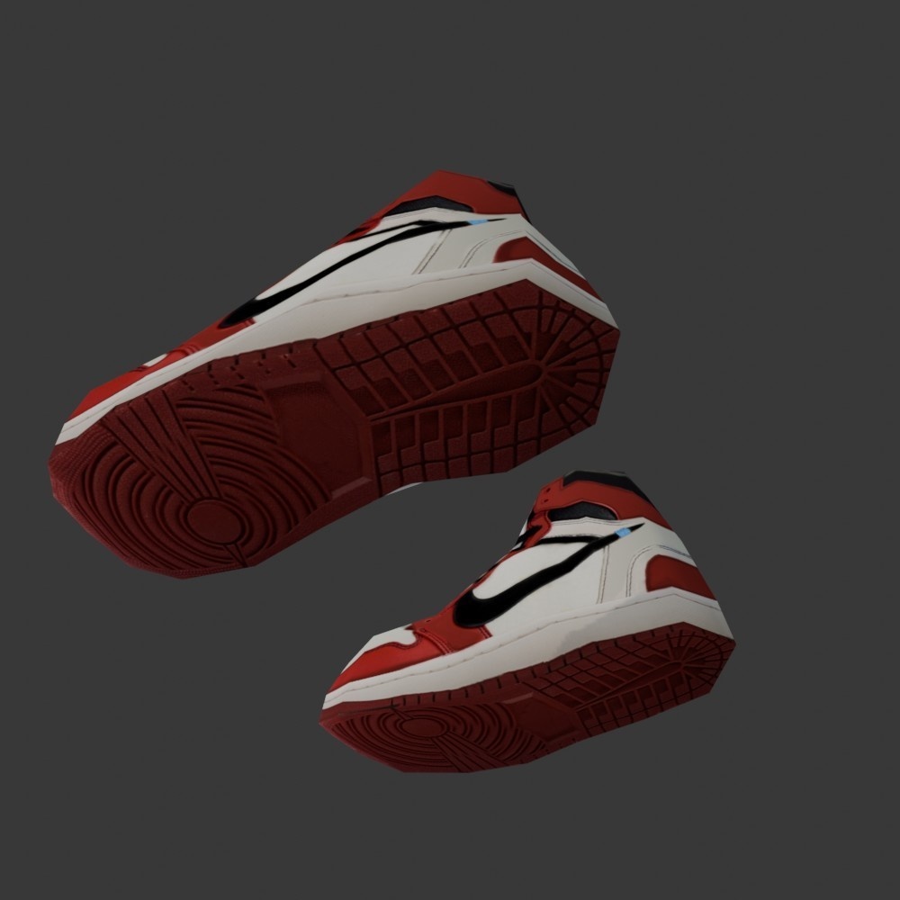 【3D小道具】スニーカー(ローポリ)