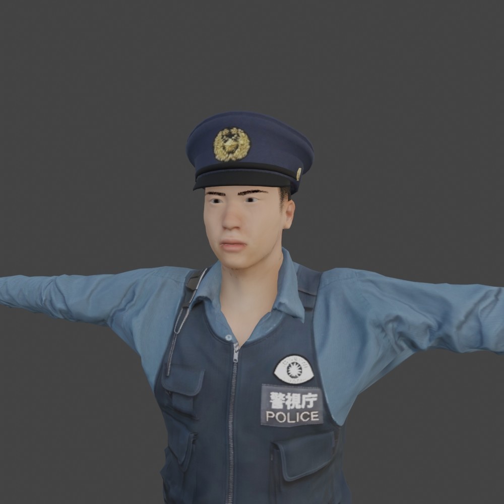 【3Dキャラクター】正義のイケメン警察官 登里シマル君