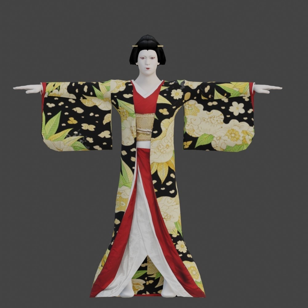 【3Dキャラクター】歌舞伎の女形