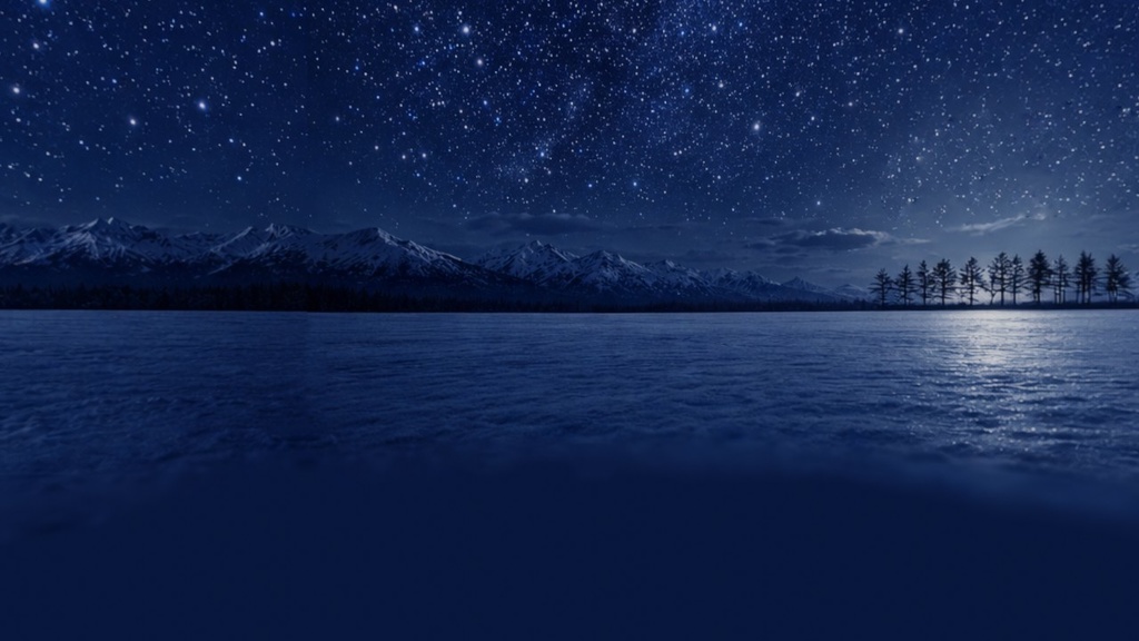 【ワールド・環境】雪原と満天の星空 深夜3時 SKYBOXテクスチャ