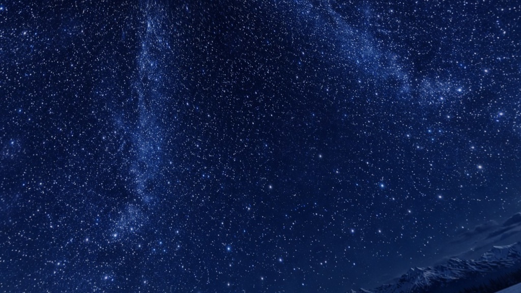 【ワールド・環境】雪原と満天の星空 深夜3時 SKYBOXテクスチャ