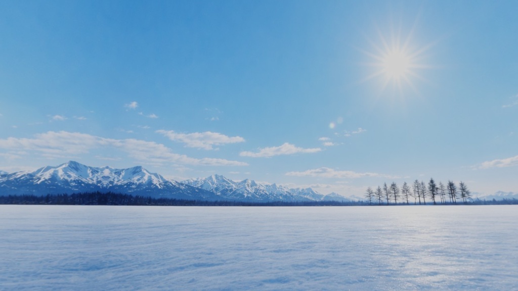 【ワールド・環境】お昼の雪原