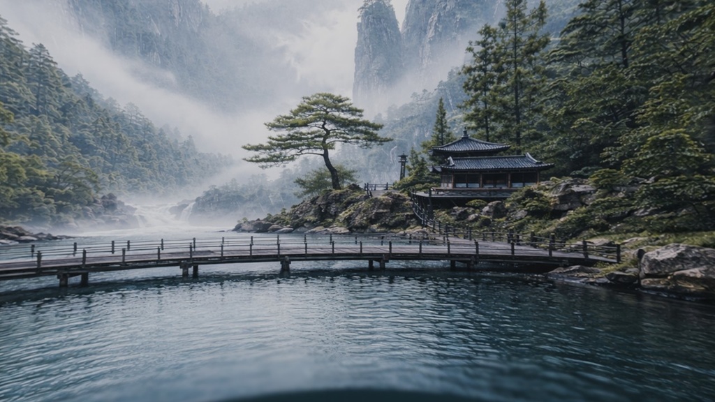 【ワールド・環境】山寺の見える霧の秘境 SKYBOXテクスチャ