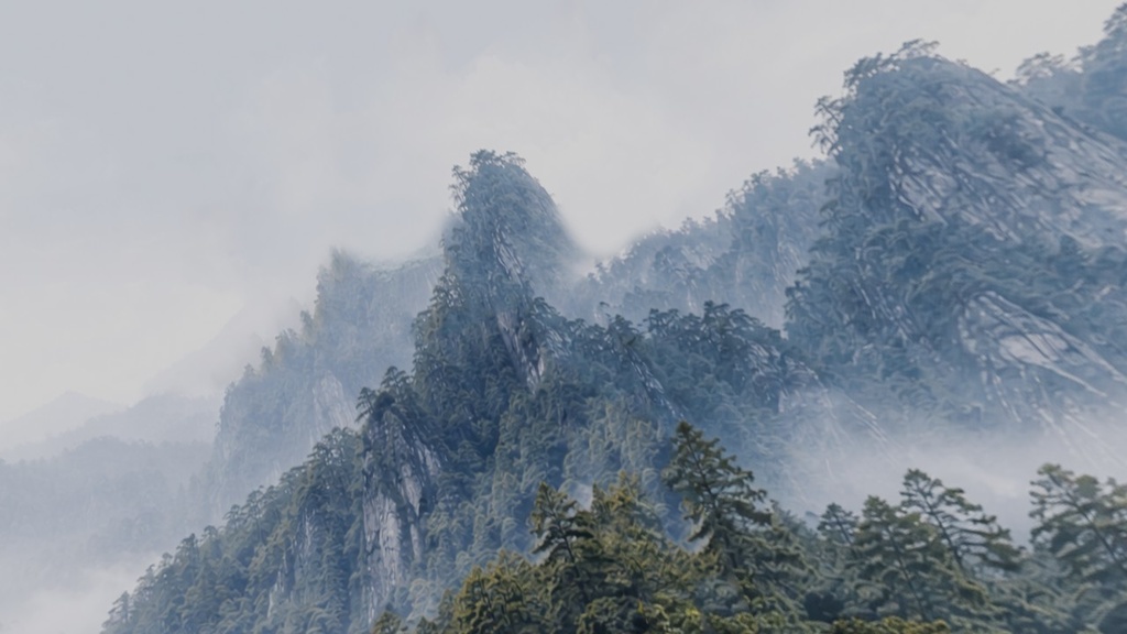 【ワールド・環境】山寺の見える霧の秘境 SKYBOXテクスチャ