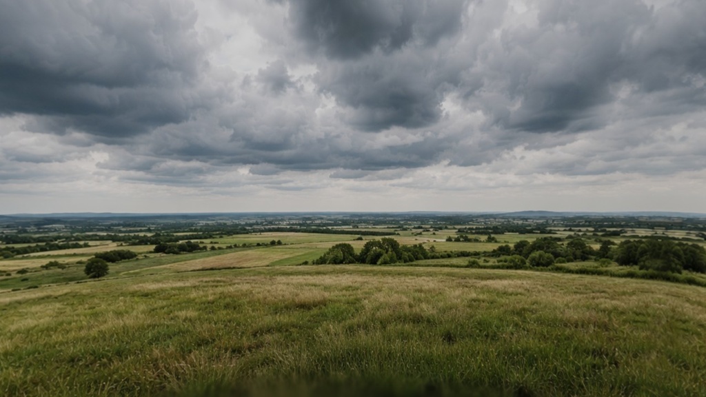 【ワールド・環境】曇り空の田園風景 SKYBOXテクスチャ