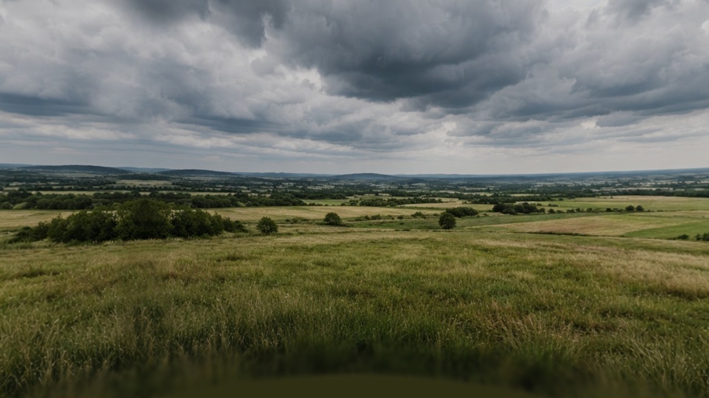 【ワールド・環境】曇り空の田園風景 SKYBOXテクスチャ