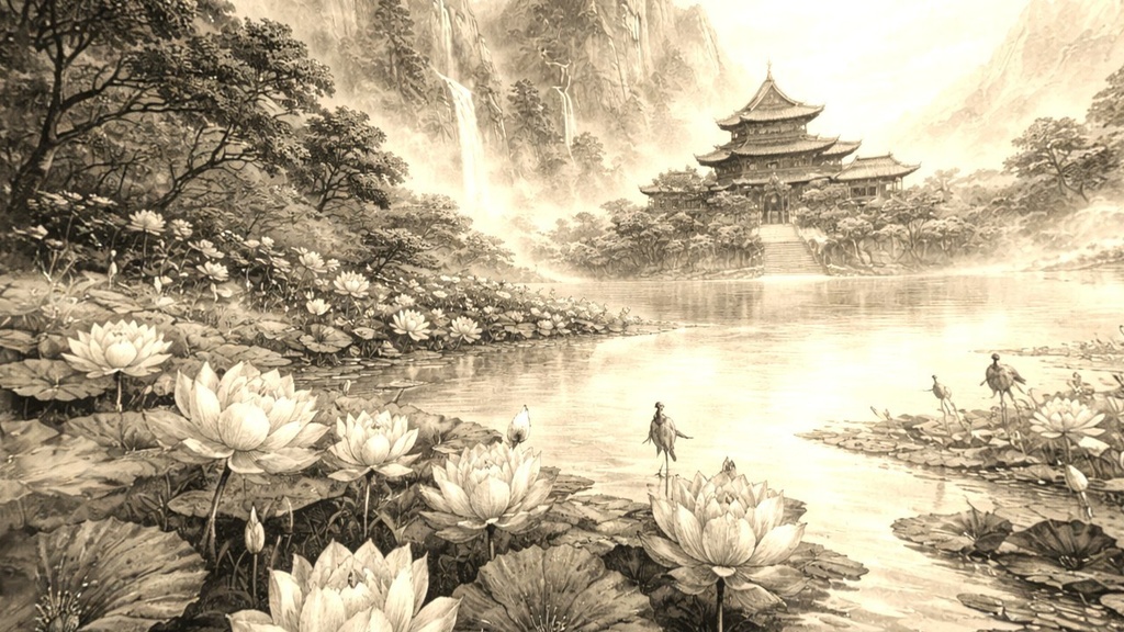 【ワールド・環境】山水画 極楽 SKYBOXテクスチャ