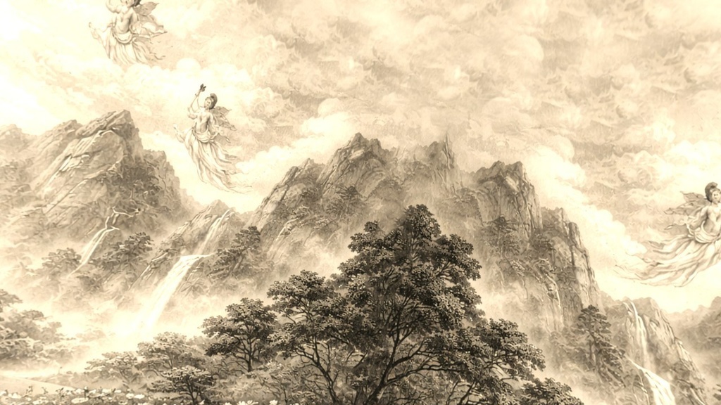 【ワールド・環境】山水画 極楽 SKYBOXテクスチャ