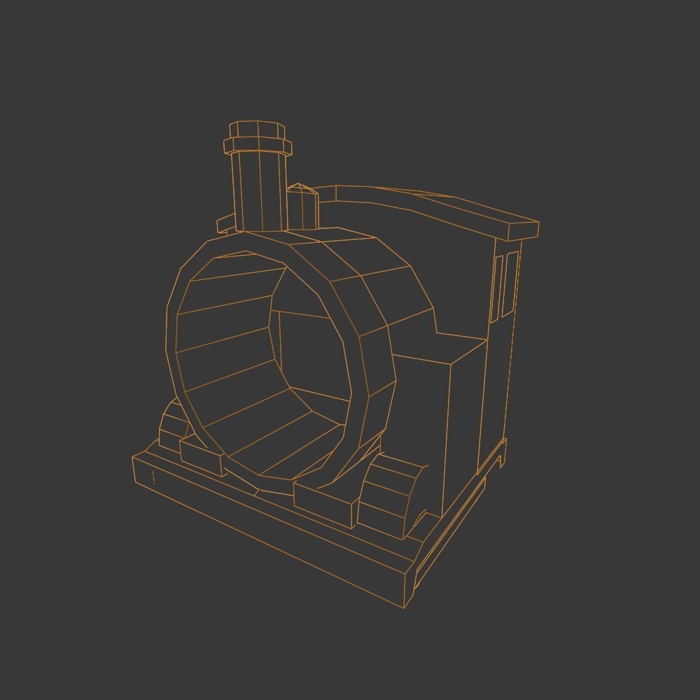 【3D小道具】かぶり物 ポッポやん(ローポリ)