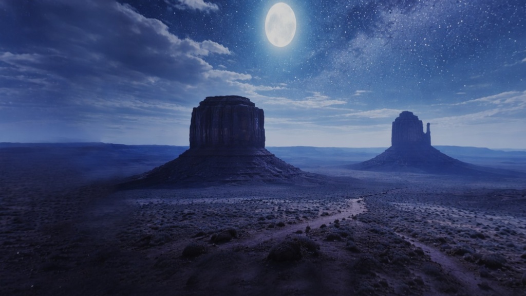 【ワールド・環境】モニュメントバレーの夜 SKYBOXテクスチャ