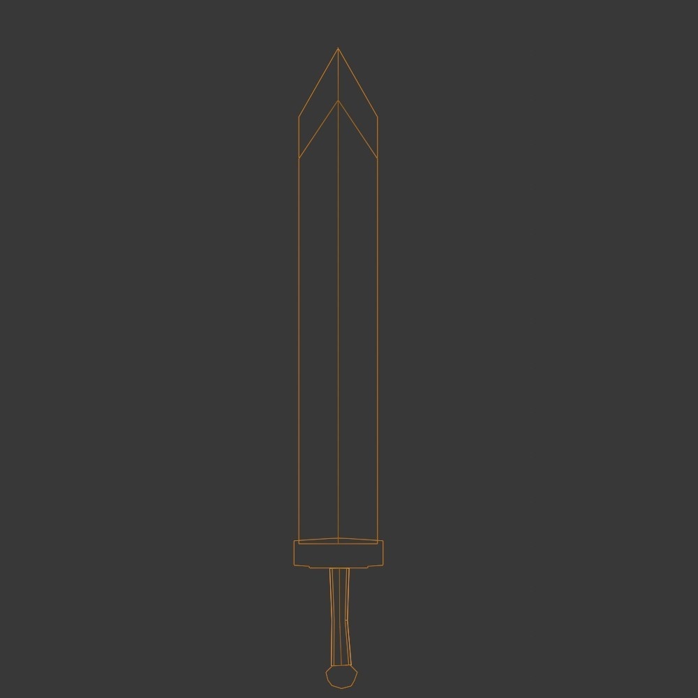 【3D小道具】2mの大剣(ローポリ)