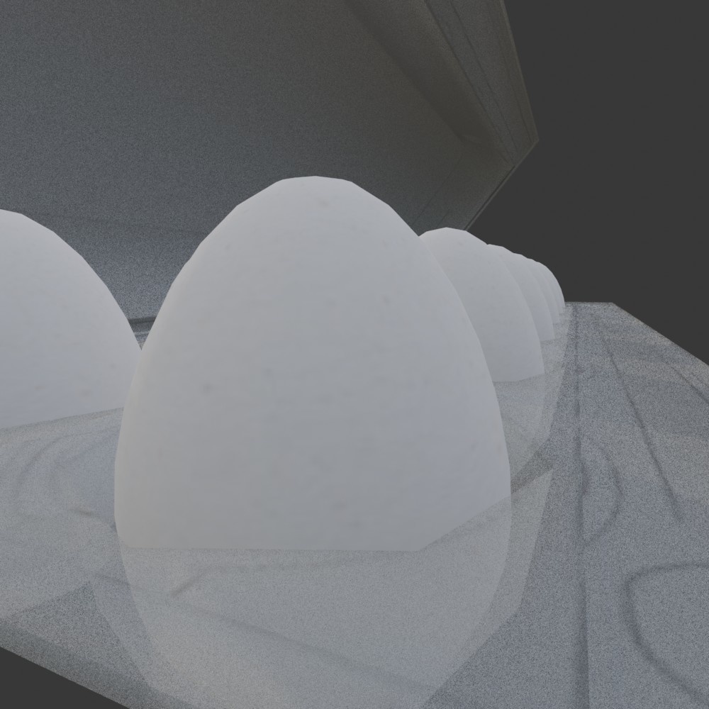 【3D小道具】パック入り卵(ローポリ)