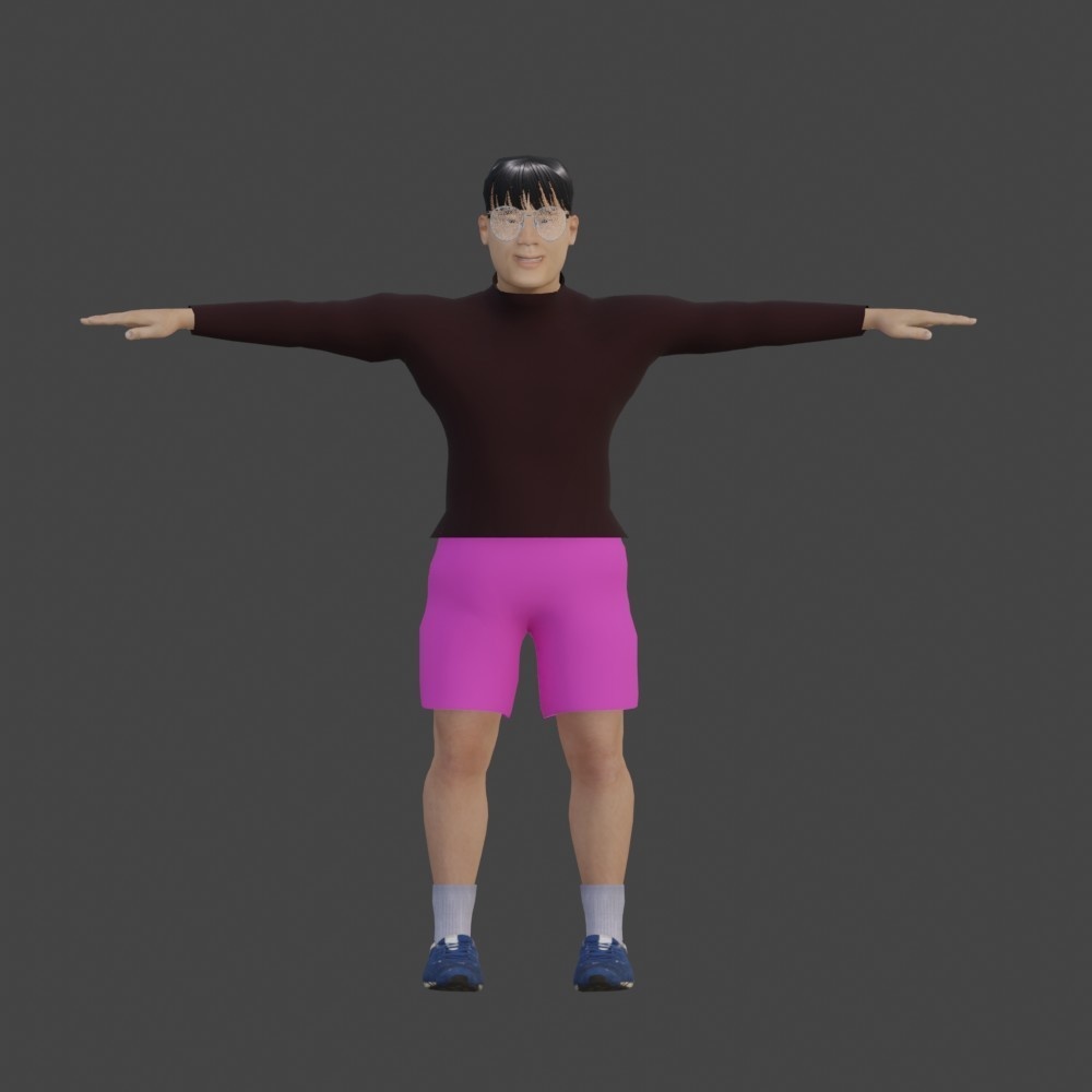 【3Dキャラクター】昭和芸人 アッパー鉄