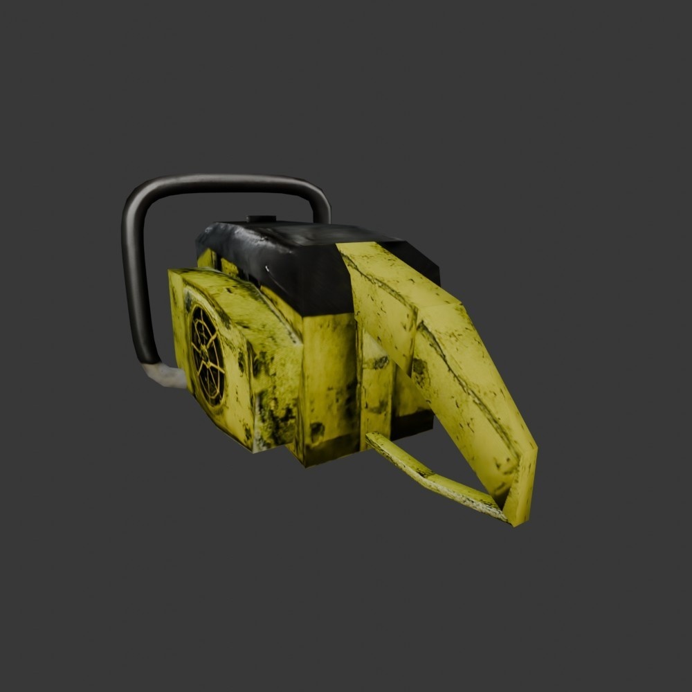 【3D小道具】チェンソー(ローポリ)