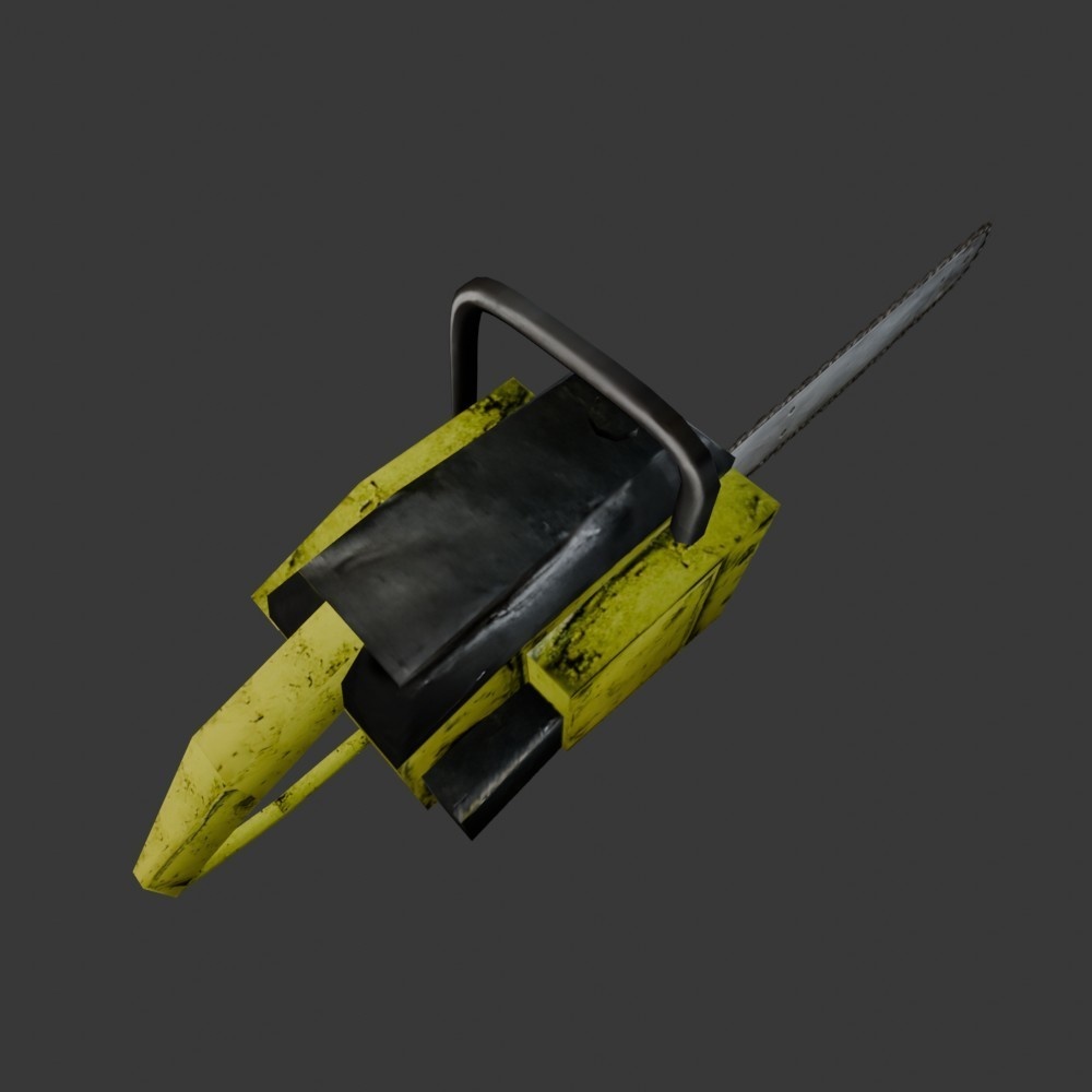 【3D小道具】チェンソー(ローポリ)